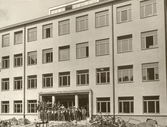 Skolhuset under byggnation, 1938