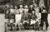 Skolklass på flickläroverket, 1950-TAL