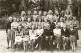 Skolklass på flickläroverket,1950-TAL