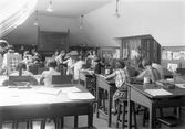 Undervisning i teckning på Risbergska skolan, 1930-tal