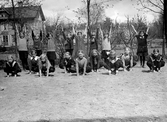 Gymnastiklektion på Dövstumskolan, 1916