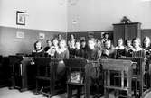 Skolklass på Risbergska skolan, 1910-tal