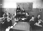 Slöjdundervisning på Risbergska skolan, 1922