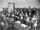 Skolklass på Risbergska skolan, 1925 ca