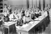 Skolklass på Elementarskolan för flickor, 1915