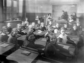 Skolklass på Elementarskolan för flickor, 1915