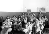 Skolklass på Risbergska skolan, 1932