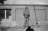 Trädgårdsarbete vid vårdhemmet, 1930-tal