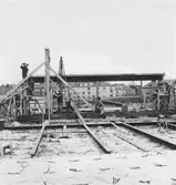 Idrottshuset under byggnad, 1945