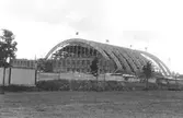 Idrottshuset under byggnad, 1945