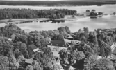 Flygfoto över Bystad herrgård, 1940-tal