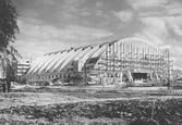 Idrottshuset under byggnad, 1946