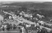 Flygfoto över Svartå stationssamhälle, 1940-tal