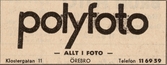 Reklam för Polyfoto, 1960