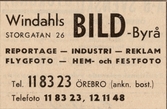 Reklam för Windahls Bild-byrå, 1960