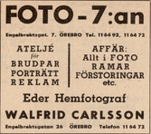 Reklam för Foto-7:an, 1960
