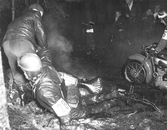 Motorcykelolycka i skogen, 1950