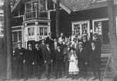 Samling framför skyttepaviljongen, ca 1910