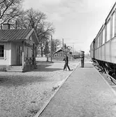 Tåg vid Lindbacka hållplats, 1964