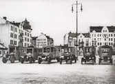 Första busstationen på Järntorget, 1924