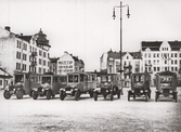 Första busstationen på Järntorget, 1924