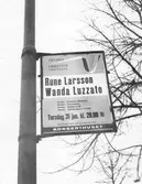 Konsertaffisch på lyktstolpe, 1960-tal