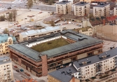 Flygbild över Medborgarhuset, ca 1980