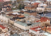 Flygbild över Örebro centrum, ca 1980