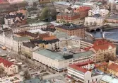 Flygbild över Örebro centrum, ca 1980