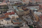 Flygbild över Järntorget, ca 1980