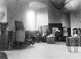 Del av textilutställning i slottstornet, 1884