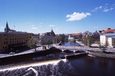 Utsikt mot väster från Örebro slott, 1990-tal