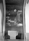 Intarsia på dörr i Rådhuset, 1942
