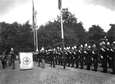Ceremoni i samband med avtäckningen av Karl Johanstatyn, 1919