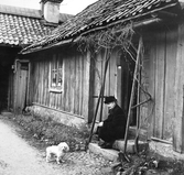 Dam med hund på Söder, 1930-tal