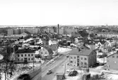 Vy mot väster från Norrbyhöghuset, ca 1960