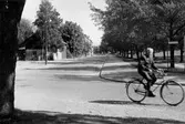 Man med cykel på Norra Skyttegatan, efter 1967