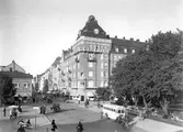 Trafik på Storgatan, 1920-1930
