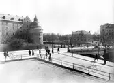 Slottet och kvarnen från Norra Starandgatan, 1920-tal