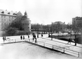 Slottet och kvarnen från Norra Starandgatan, 1920-tal