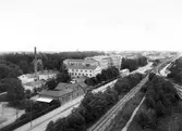 Vy över lasarettet från cv:s vattentorn, 1930-tal