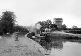 Slussning av båt, efter 1908