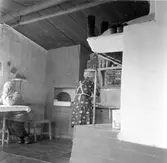 Bagarstuga, köksinteriör.