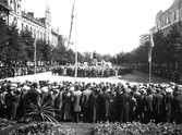 Evenemang vid Engelbrektstatyn, 1910 ca