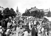 Torgmarknad på Stortorget, 1930-tal
