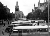 Bussar på Stortorget, 1930-tal
