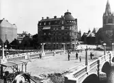 Stenläggning av Vasabron, 1926