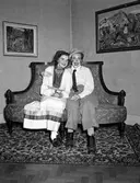 Par på möhippa på Kanalträdgården, 1953-09-15