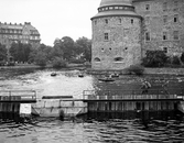 Militär stafett i rodd vid Örebro slott, 1951