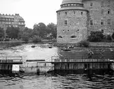 Militär stafett i rodd vid Örebro slott, 1951